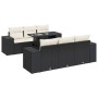 Set de sofás de jardín 7 pzas con cojines ratán sintético negro de , Conjuntos de jardín - Ref: Foro24-3326737, Precio: 523,8...