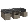 Set de sofás de jardín y cojines 8 piezas ratán sintético gris de , Conjuntos de jardín - Ref: Foro24-3326761, Precio: 546,90...