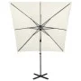 Sombrilla de jardín voladiza con palo y luces LED arena 250 cm de vidaXL, Sombrillas - Ref: Foro24-312320, Precio: 177,45 €, ...