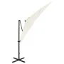 Sombrilla de jardín voladiza con palo y luces LED arena 250 cm de vidaXL, Sombrillas - Ref: Foro24-312320, Precio: 177,45 €, ...