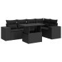 Set de sofás de jardín 6 piezas y cojines ratán sintético negro de , Conjuntos de jardín - Ref: Foro24-3326796, Precio: 473,7...