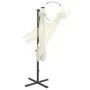 Sombrilla de jardín voladiza con palo y luces LED arena 250 cm de vidaXL, Sombrillas - Ref: Foro24-312320, Precio: 177,45 €, ...
