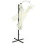 Sombrilla de jardín voladiza con palo y luces LED arena 250 cm de vidaXL, Sombrillas - Ref: Foro24-312320, Precio: 180,08 €, ...