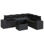 Set de sofás de jardín 7 pzas con cojines ratán sintético negro de , Conjuntos de jardín - Ref: Foro24-3326806, Precio: 527,3...