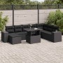 Set de sofás de jardín con cojines 9 pzas ratán sintético negro de , Conjuntos de jardín - Ref: Foro24-3326846, Precio: 621,2...