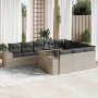 Set de sofás de jardín 11 pzas y cojines ratán sintético gris de , Conjuntos de jardín - Ref: Foro24-3326873, Precio: 879,69 ...