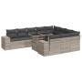 Set de sofás de jardín 11 pzas y cojines ratán sintético gris de , Conjuntos de jardín - Ref: Foro24-3326873, Precio: 879,69 ...
