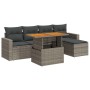 Set de muebles de jardín 6 pzas y cojines ratán sintético gris de , Conjuntos de jardín - Ref: Foro24-3327028, Precio: 402,76...
