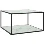 Black coffee table with white marble glass 90x90x50 cm by vidaXL, Coffee table - Ref: Foro24-322913, Price: 83,09 €, Discount: %