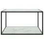 Black coffee table with white marble glass 90x90x50 cm by vidaXL, Coffee table - Ref: Foro24-322913, Price: 83,09 €, Discount: %