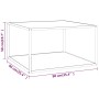 Mesa de centro negra con vidrio de mármol blanco 90x90x50 cm de vidaXL, Mesas de centro - Ref: Foro24-322913, Precio: 83,73 €...