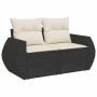 Set de sofás de jardín 7 pzas con cojines ratán sintético negro de , Conjuntos de jardín - Ref: Foro24-3327283, Precio: 475,8...