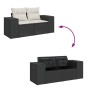 Set de sofás de jardín y cojines 8 piezas ratán sintético negro de , Conjuntos de jardín - Ref: Foro24-3327402, Precio: 522,6...