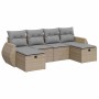 Juego de sofás jardín con cojines 6 pzas ratán sintético beige de , Conjuntos de jardín - Ref: Foro24-3325625, Precio: 397,50...