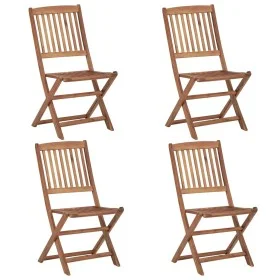 Sillas de jardín plegables 4 unidades madera maciza de acacia de vidaXL, Sillas de jardín - Ref: Foro24-313604, Precio: 167,4...