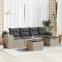 Set de sofás de jardín 6 pzas y cojines ratán sintético gris de , Conjuntos de jardín - Ref: Foro24-3325678, Precio: 386,97 €...