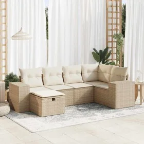 Juego de sofás jardín con cojines 6 pzas ratán sintético beige de , Conjuntos de jardín - Ref: Foro24-3325684, Precio: 491,61...