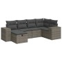 Set de muebles de jardín 6 pzas y cojines ratán sintético gris de , Conjuntos de jardín - Ref: Foro24-3325686, Precio: 427,43...