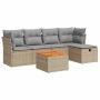 Juego de sofás jardín con cojines 6 pzas ratán sintético beige de , Conjuntos de jardín - Ref: Foro24-3325755, Precio: 369,28...