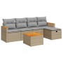 Juego de sofás jardín con cojines 6 pzas ratán sintético beige de , Conjuntos de jardín - Ref: Foro24-3325909, Precio: 368,36...