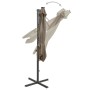 Sombrilla voladiza con poste y luces LED gris taupé 250 cm de vidaXL, Sombrillas - Ref: Foro24-312323, Precio: 180,50 €, Desc...