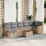 Set de sofás de jardín y cojines 8 piezas ratán sintético beige de , Conjuntos de jardín - Ref: Foro24-3325937, Precio: 488,9...