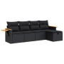 Set de muebles de jardín 5 pzas y cojines ratán sintético negro de , Conjuntos de jardín - Ref: Foro24-3325954, Precio: 375,4...