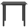 Mesa de comedor de jardín acero y vidrio negro 80x80x74 cm de vidaXL, Mesas de jardín - Ref: Foro24-313109, Precio: 93,41 €, ...