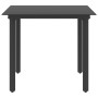 Mesa de comedor de jardín acero y vidrio negro 80x80x74 cm de vidaXL, Mesas de jardín - Ref: Foro24-313109, Precio: 94,69 €, ...