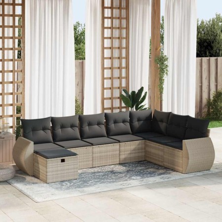 Set de sofás de jardín 8 pzas y cojines ratán sintético gris de , Conjuntos de jardín - Ref: Foro24-3325638, Precio: 552,90 €...