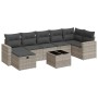 Set de sofás de jardín 8 pzas y cojines ratán sintético gris de , Conjuntos de jardín - Ref: Foro24-3325418, Precio: 548,72 €...