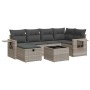 Set de sofás de jardín 7 pzas con cojines ratán PE gris claro de , Conjuntos de jardín - Ref: Foro24-3325498, Precio: 448,73 ...