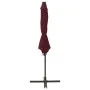 Sombrilla voladiza con poste y luces LED burdeos 300 cm de vidaXL, Sombrillas - Ref: Foro24-312342, Precio: 102,35 €, Descuen...
