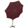Sombrilla voladiza con poste y luces LED burdeos 300 cm de vidaXL, Sombrillas - Ref: Foro24-312342, Precio: 102,35 €, Descuen...