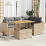 Set sofás jardín y cojines 5 pzas ratán sintético acacia beige de , Conjuntos de jardín - Ref: Foro24-3327482, Precio: 387,87...