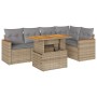 Set sofás jardín y cojines 5 pzas ratán sintético acacia beige de , Conjuntos de jardín - Ref: Foro24-3327489, Precio: 443,04...