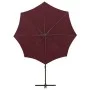Sombrilla voladiza con poste y luces LED burdeos 300 cm de vidaXL, Sombrillas - Ref: Foro24-312342, Precio: 102,35 €, Descuen...