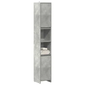 Armario baño madera contrachapada gris hormigón 30x30x183,5 cm de , Muebles de baño - Ref: Foro24-856063, Precio: 63,85 €, De...