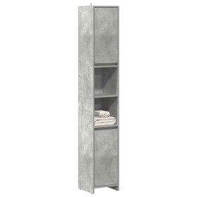 Armario baño madera contrachapada gris hormigón 30x30x183,5 cm de , Muebles de baño - Ref: Foro24-856063, Precio: 64,48 €, De...