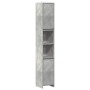 Armario baño madera contrachapada gris hormigón 30x30x183,5 cm de , Muebles de baño - Ref: Foro24-856063, Precio: 64,48 €, De...