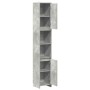 Armario baño madera contrachapada gris hormigón 30x30x183,5 cm de , Muebles de baño - Ref: Foro24-856063, Precio: 64,48 €, De...