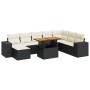 Set sofás jardín y cojines 9 pzas ratán sintético acacia negro de , Conjuntos de jardín - Ref: Foro24-3327409, Precio: 570,77...