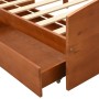 Estructura de cama 2 cajones madera pino marrón miel 90x200 cm de vidaXL, Camas y somieres - Ref: Foro24-322156, Precio: 197,...