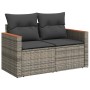 Set sofás jardín y cojines 8 pzas ratán sintético acacia gris de , Conjuntos de jardín - Ref: Foro24-3327518, Precio: 511,70 ...