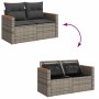 Set sofás jardín y cojines 8 pzas ratán sintético acacia gris de , Conjuntos de jardín - Ref: Foro24-3327518, Precio: 511,70 ...