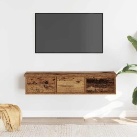 Armario de pared madera ingeniería envejecida 88x26x18,5 cm de , Estantes y estanterías - Ref: Foro24-855860, Precio: 57,32 €...