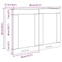 Armario colgante de vidrio gris hormigón 80x31x60 cm de , Armarios de cocina - Ref: Foro24-856118, Precio: 64,14 €, Descuento: %