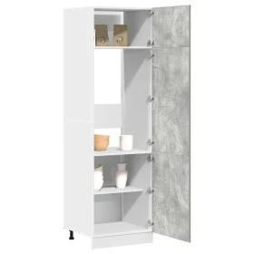 Armario frigorífico madera contrachapada hormigón 60x57x207 cm by , Kitchen cabinets - Ref: Foro24-856124, Price: 157,02 €, D...