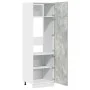 Armario frigorífico madera contrachapada hormigón 60x57x207 cm de , Armarios de cocina - Ref: Foro24-856124, Precio: 157,02 €...