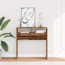 Mesa consola madera de ingeniería envejecida 78x30x80 cm de , Mesas auxiliares - Ref: Foro24-856620, Precio: 47,01 €, Descuen...